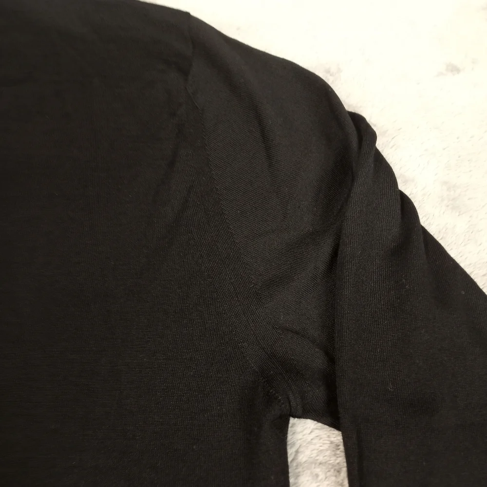 PRADA Women's navy wool long sleeve V-neck classic sweater IT48 small - Picture 3 of 16